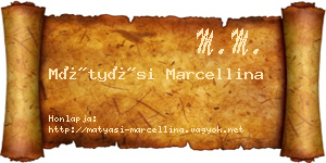 Mátyási Marcellina névjegykártya